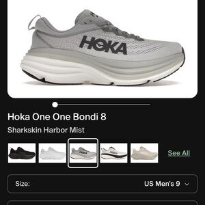 Hoka One One Bondi 8 Men's Shoes - Sharkskin Harbor Mist